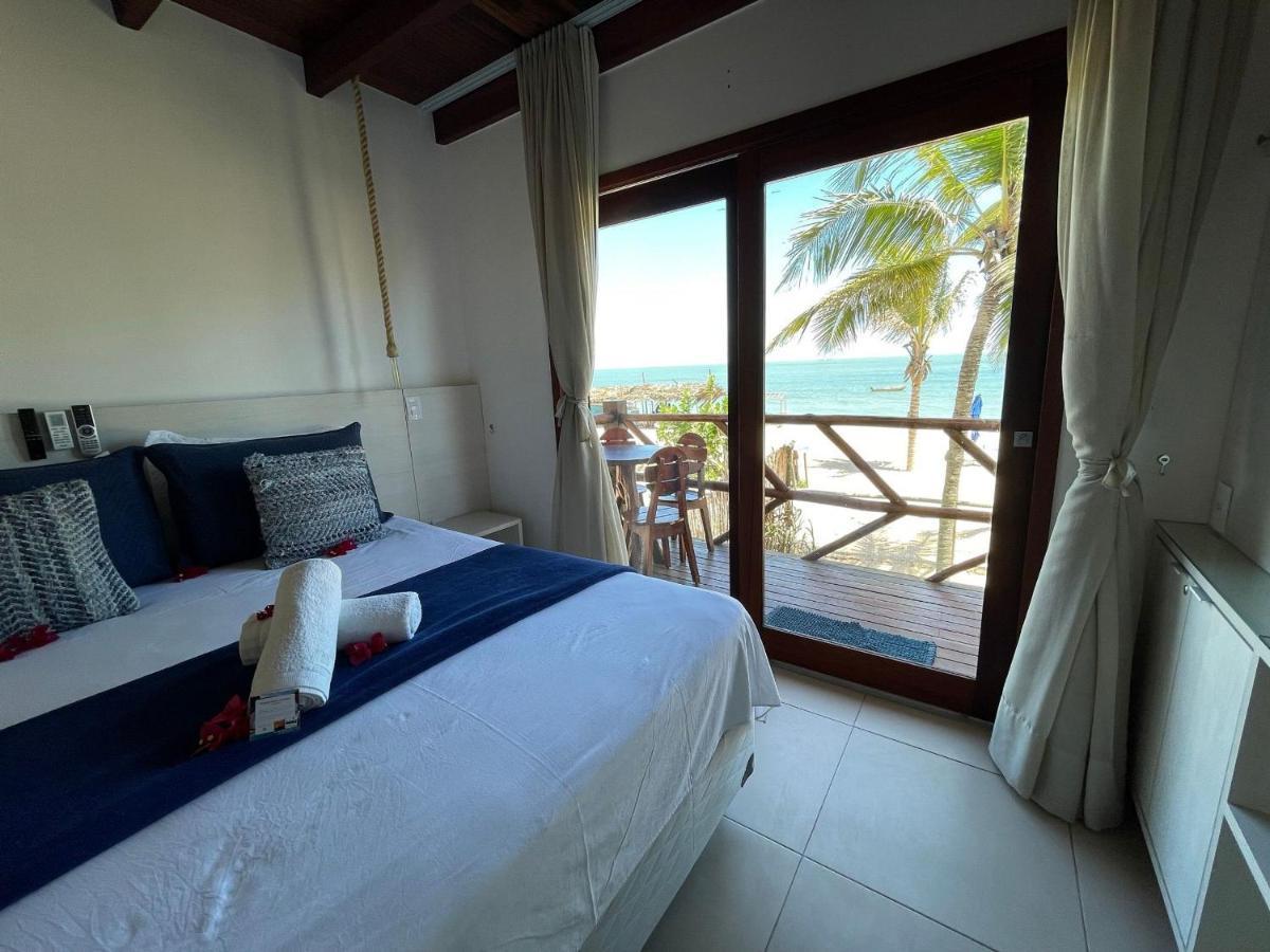 Ap. Peixe Boi Pe Na Areia Com Vista Frontal E Total Para O Mar 巴拉格兰德 外观 照片