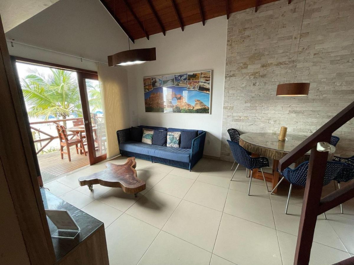 Ap. Peixe Boi Pe Na Areia Com Vista Frontal E Total Para O Mar 巴拉格兰德 外观 照片