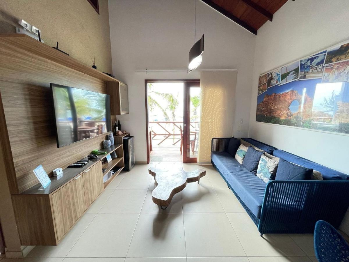 Ap. Peixe Boi Pe Na Areia Com Vista Frontal E Total Para O Mar 巴拉格兰德 外观 照片